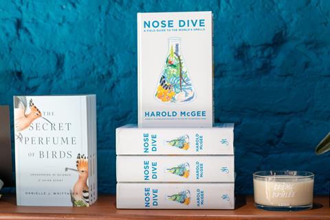 Book display at Lush's Perfume Library, London